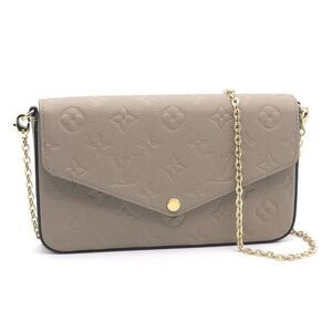 Louis Vuitton Pochette Felicie Empreinte Tourterelle Chain Shoulder Bag